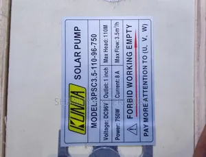 Kunda Solar Pump 750w 110m Head