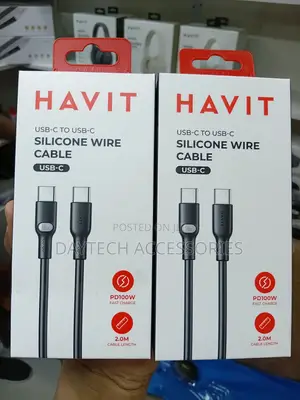 Havit CB6284 USB-C to USB-C Silicone Wire Cable (2.0m, PD 100W).