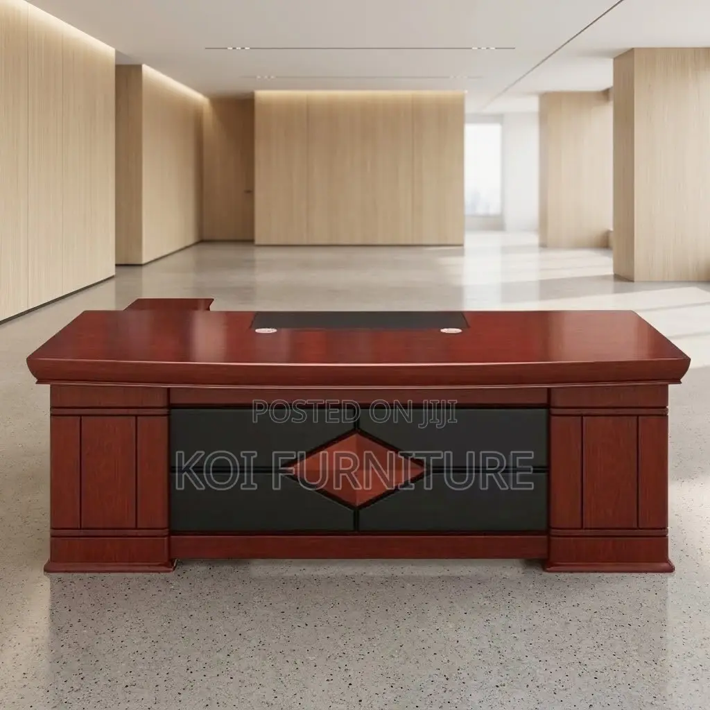 Office Desk; Executive 1800MM Modern CEOS Boss Mahogany Desk