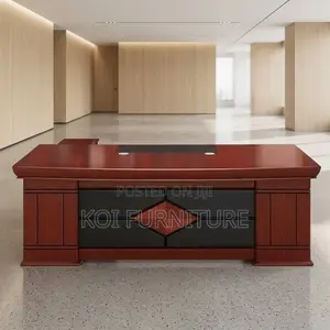 Office Desk; Executive 1800MM Modern CEOS Boss Mahogany Desk