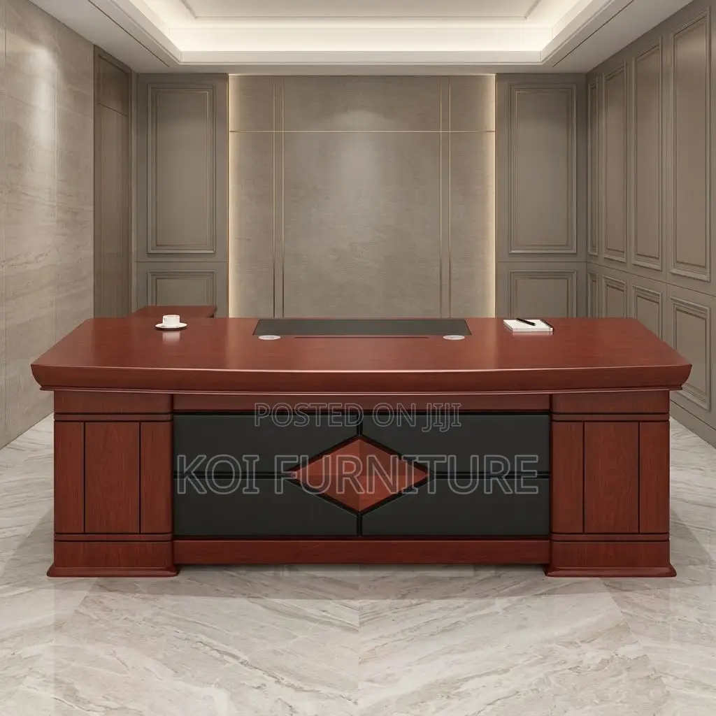 Office Desk; Executive 1800MM Modern CEOS Boss Mahogany Desk