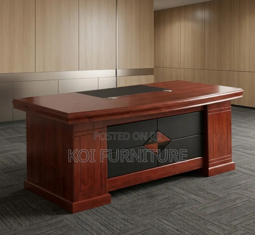 Office Desk; Executive 1800MM Modern CEOS Boss Mahogany Desk