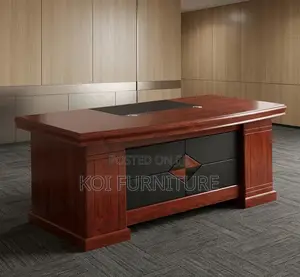 Office Desk; Executive 1800MM Modern CEOS Boss Mahogany Desk