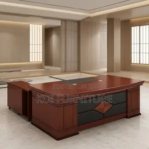 Office Desk; Executive 1800MM Modern CEOS Boss Mahogany Desk