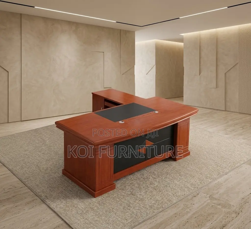 Office Desk; Executive 1800MM Modern CEOS Boss Mahogany Desk