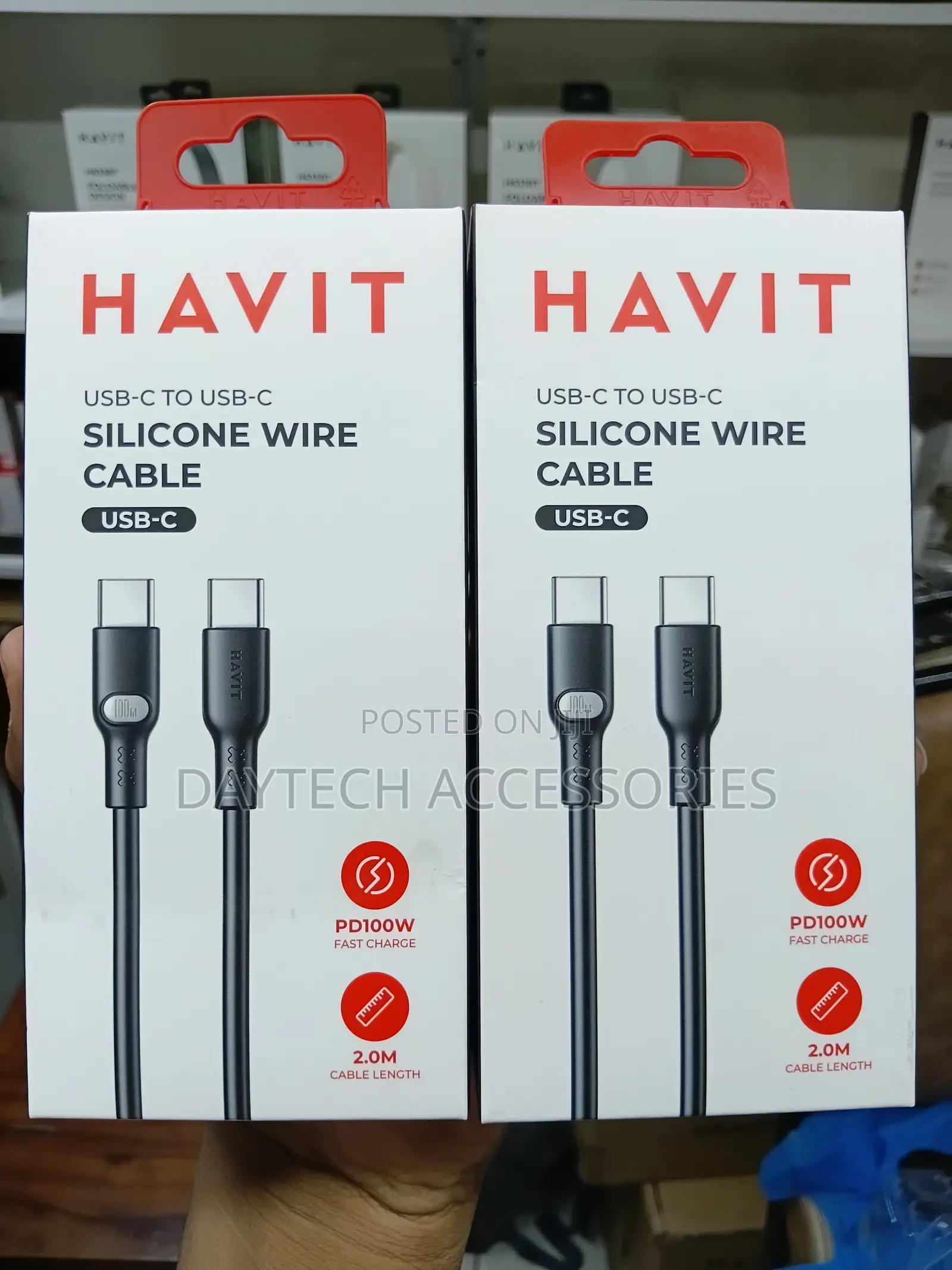 HAVIT MaxPower 100W Type-C to Type-C Cable 2M