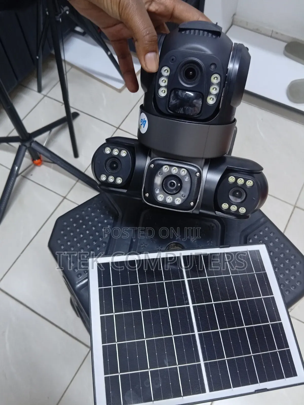 Solar 4G Triple Lens Outdoor Camera With Night Vision Support