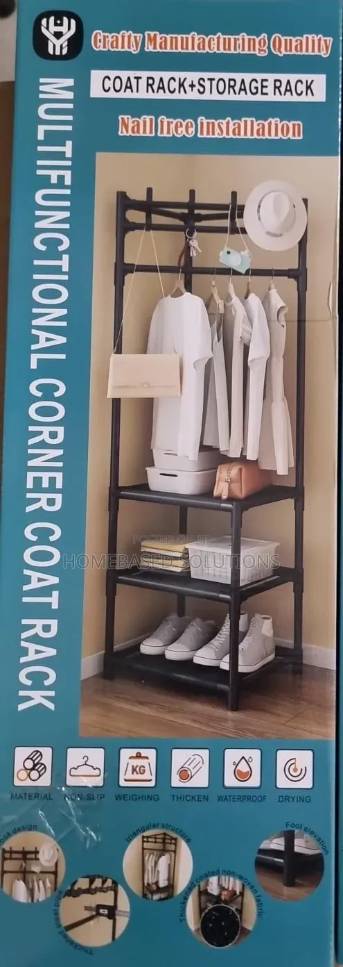 YH6606 3 Layer Coat Rack + Storage