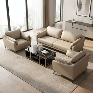 Office Sofa; 5 Seater Modern Leather Office Reception Sofas