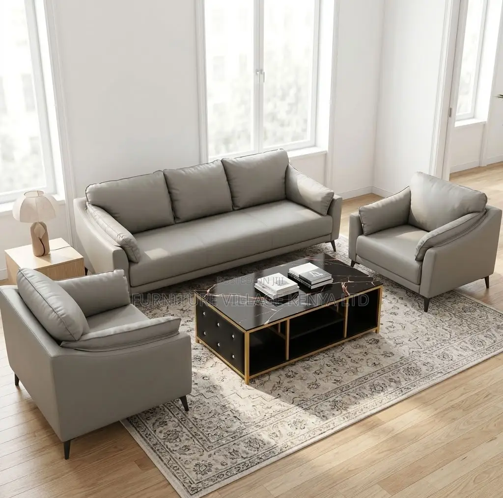 Office Sofa; 5 Seater Modern Leather Office Reception Sofas