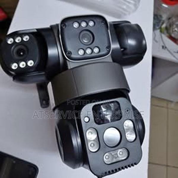 Sim Card V380 3lens 4k Outdoor Solar CCTV Camera