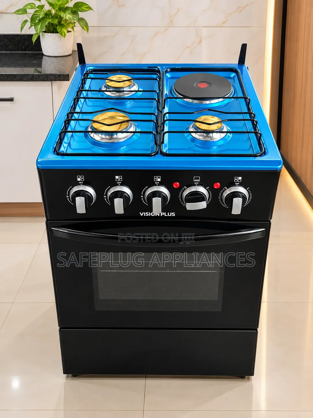 Vision 50x55cm Combination Gas and Electric Standing Cooker 3+1