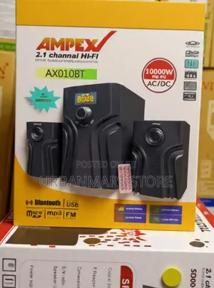 Ampex AX010BT 2.1 Channel Multimedia Speaker System
