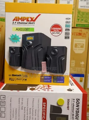 Brand newAmpex AX010BT Bluetooth Subwoofer With 2 Satellite Speakers