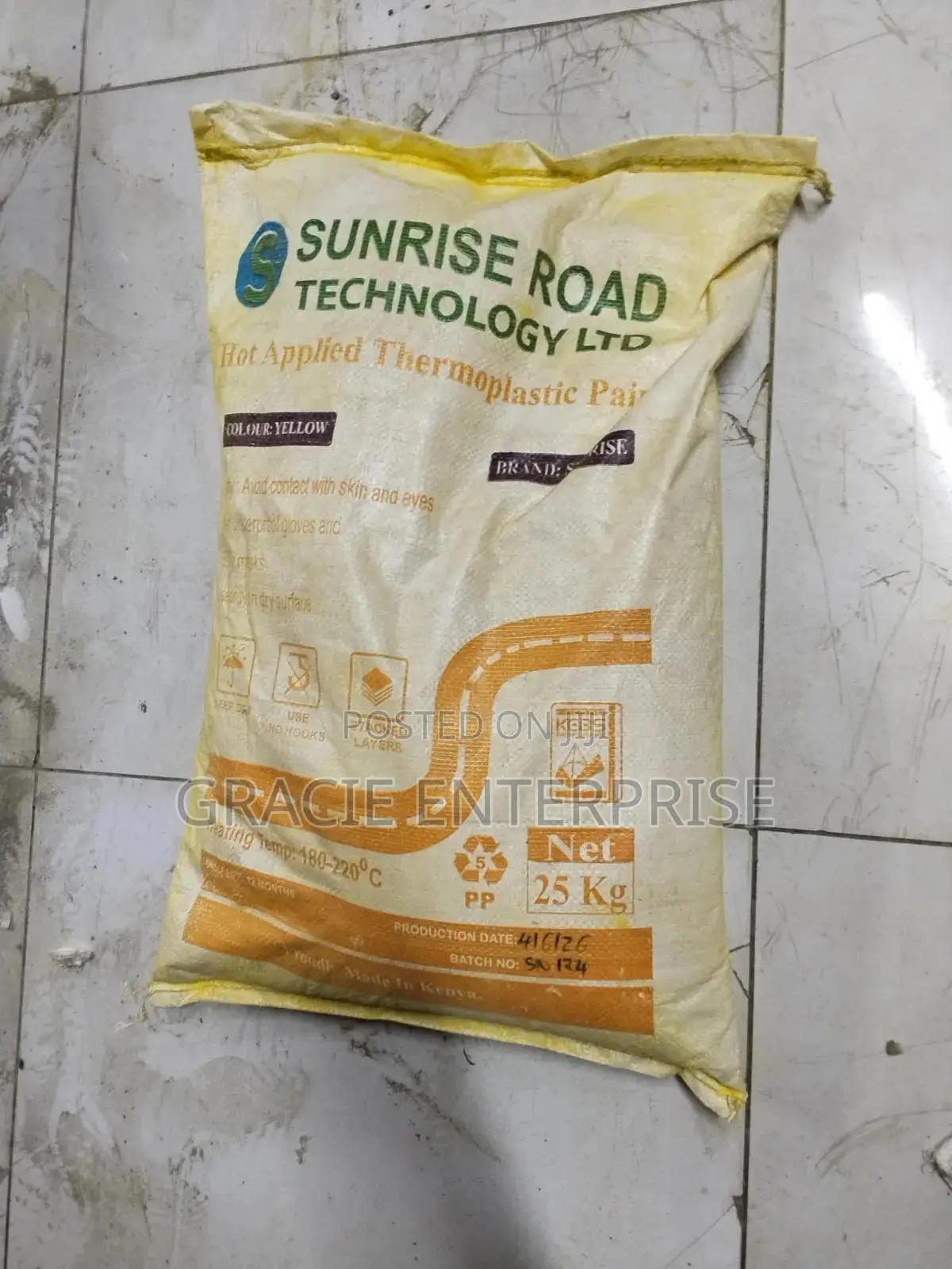 Yellow Thermoplastic Road Marking Machine 25kgs