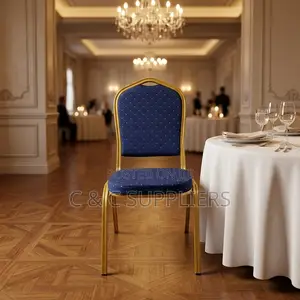 Blue Banquet Wedding Chair-Steel Frame