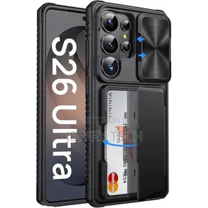 Hybrid Samsung Galaxy S26ULTRA Ultra Case Wallet With Card Holder, Bla