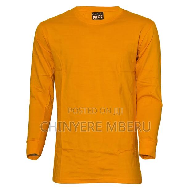 Slim Fit Light Orange Long Sleeve Shirt