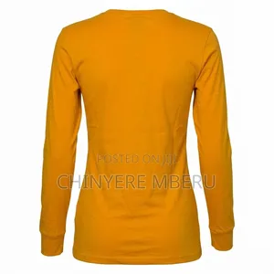Slim Fit Light Orange Long Sleeve Shirt