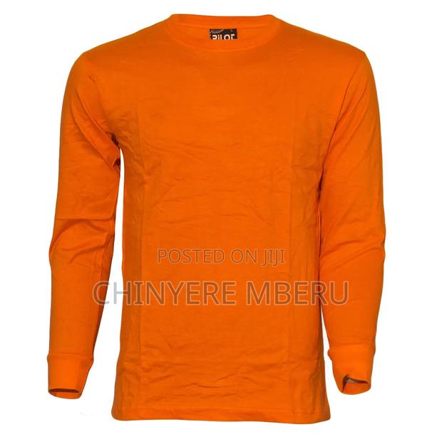 Slim Fit Orange Long Sleeve Shirt