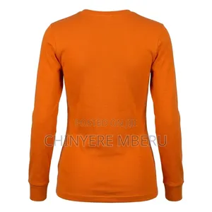 Slim Fit Orange Long Sleeve Shirt
