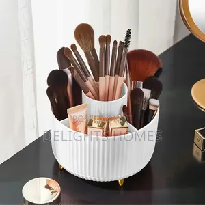 360° Rotating Cosmetics Makeup Brush Holder-Cho