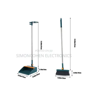 2-in-1 Broom & Dustpan Combo Set