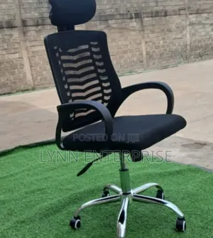 Secretarial Mesh Office Chair With Headrest