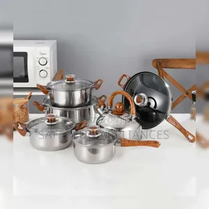 Complete Stainless Steel Cookware Set With Kettle