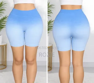 Women's Blue High Waist Biker Shorts for Gym & Casual Wear
