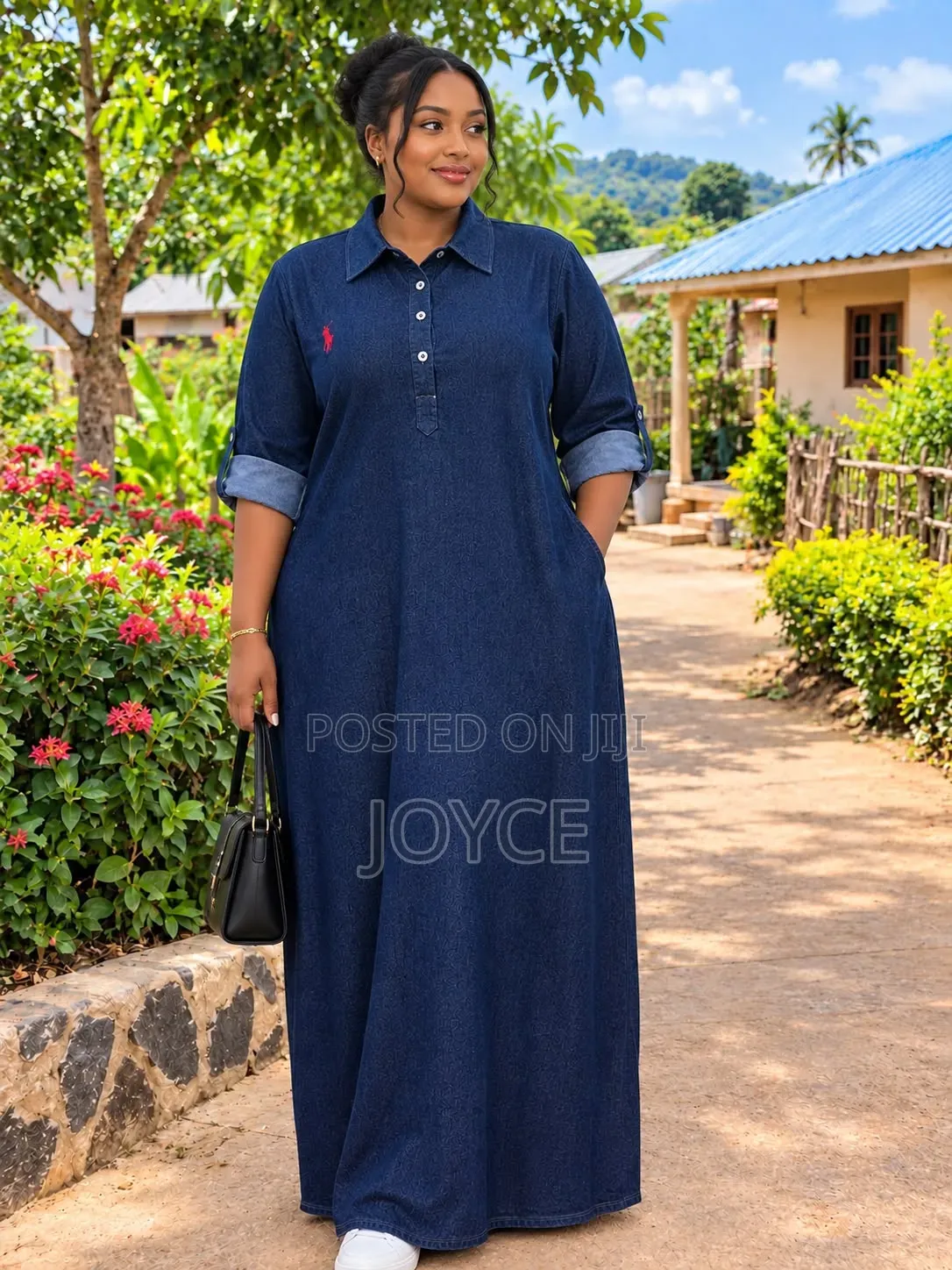 Maxi Dress With Open Buttons