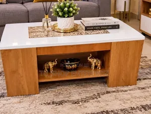 Modern Executive Julz Coffee Marble Laminated Coffee Table at 
