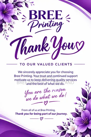Thankyou Card Printing