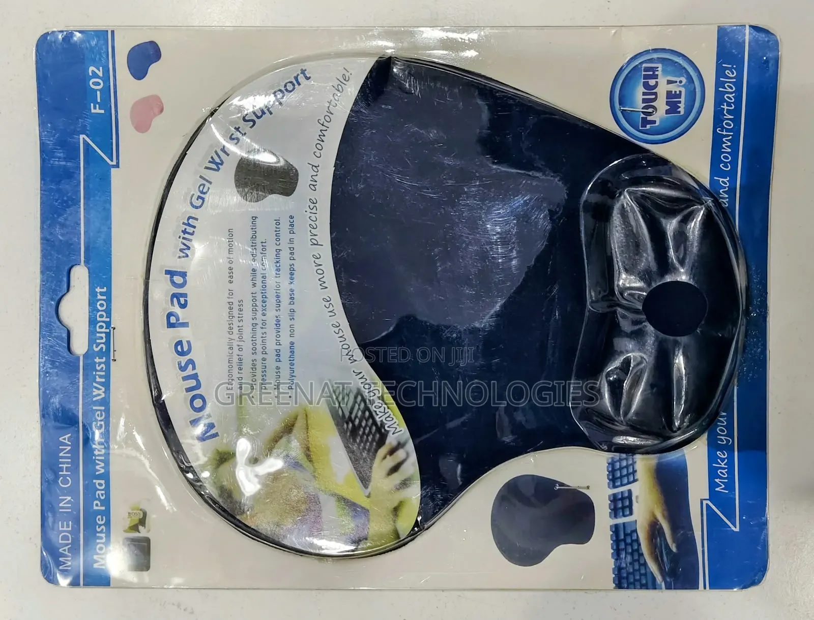 Mousepad With Gel Wrist Pad Blue