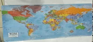 Large Gaming Mousepad World Map Continent Extended Desk Mat 800x300mm