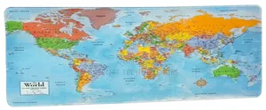 Large Extended Mousepad - World Map Colorful