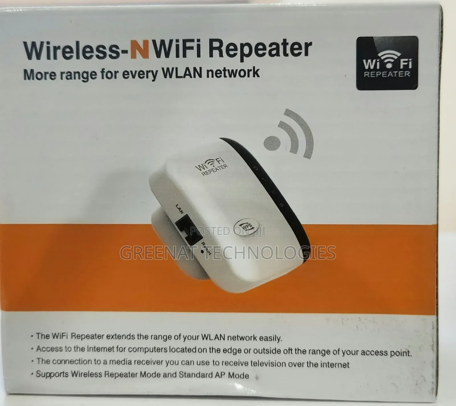 Wi-Fi Range Extender Wireless-N 300Mbps WiFi Repeater 1 LAN Port 300M