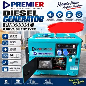 Premier Closed Silent Diesel Generator Pm6500se 6.6kva