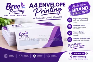 A4, A5, Dl White Envelope Printing