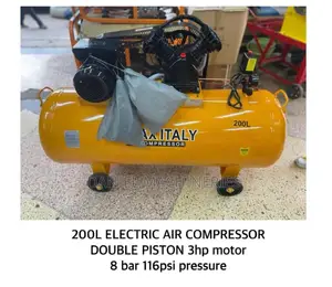 Kmax 200ltr Electric Air Compressor Double Piston 3hp 8bar