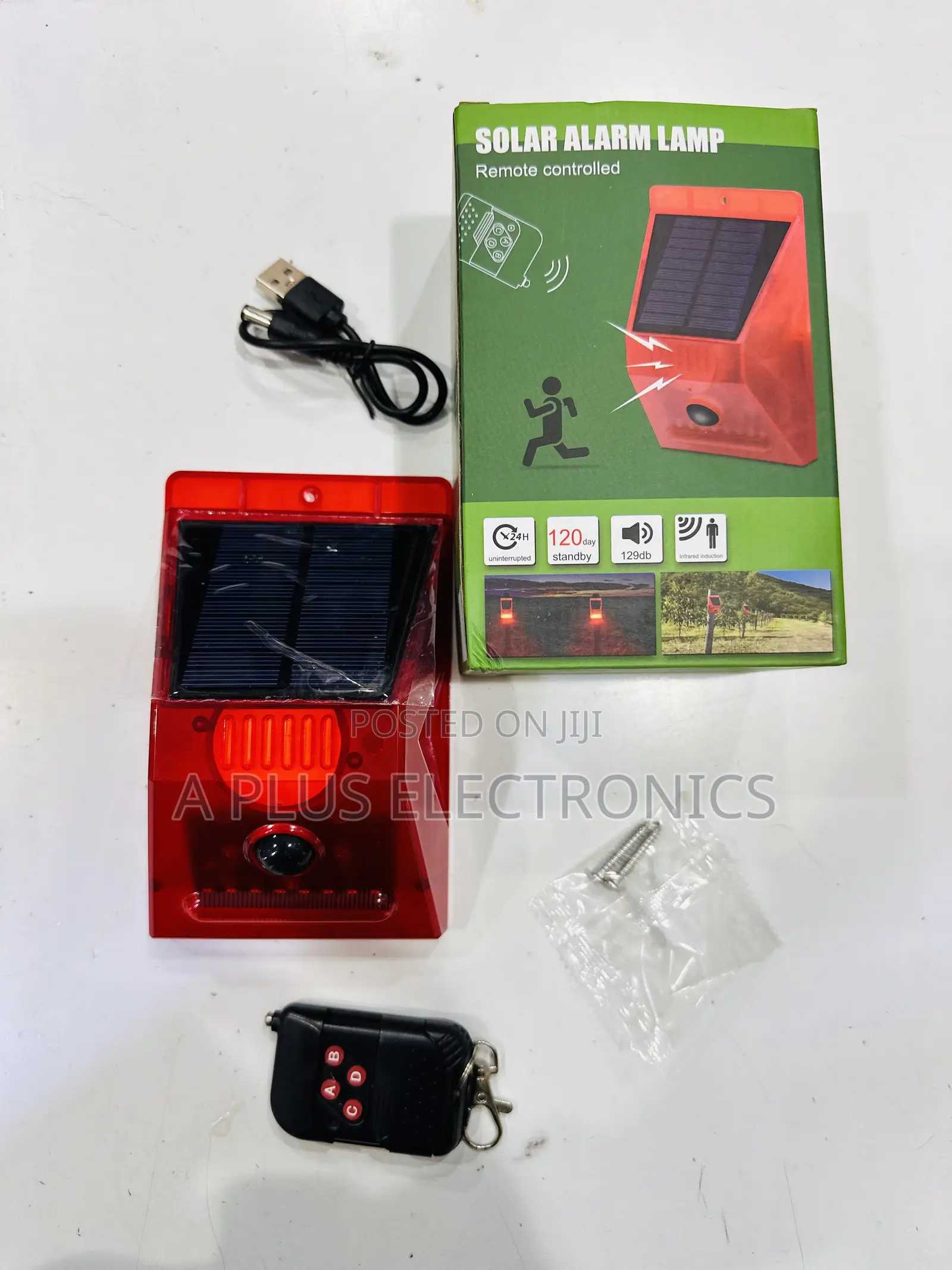 Solar Alarm With Remote Control and Motion Sensor