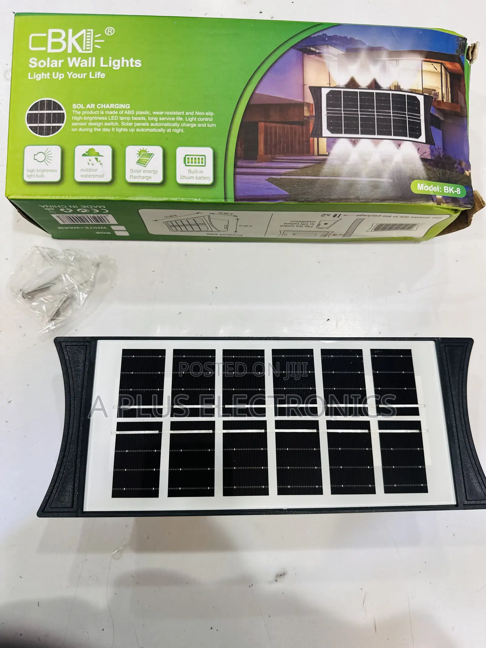 Solar Wall Lamp BK8 – Exterior Wall Security Lighting