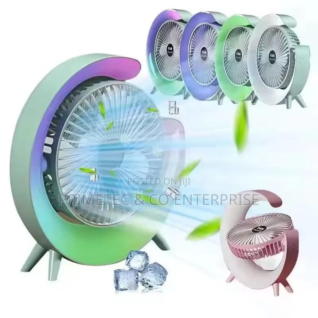Portable Rechargeable Colorful Desktop Fan - main view