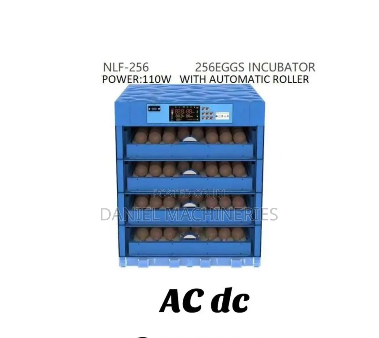 AC Dc 256eggs Incubator With Automatic Roller 110watts