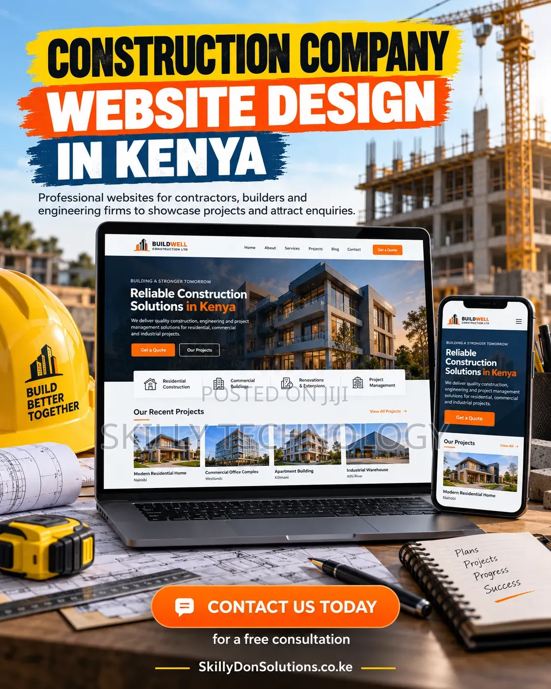 Construction Company Website Design in Kenya