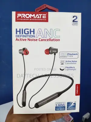Promate Velcon High-Definition ANC Wireless Neckband Earphones.