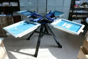 4 Color 4 Station Commercial Bulk T-Shirts Screen Printing Machine