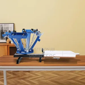4 Color 4 Station Commercial Bulk T-Shirts Screen Printing Machine
