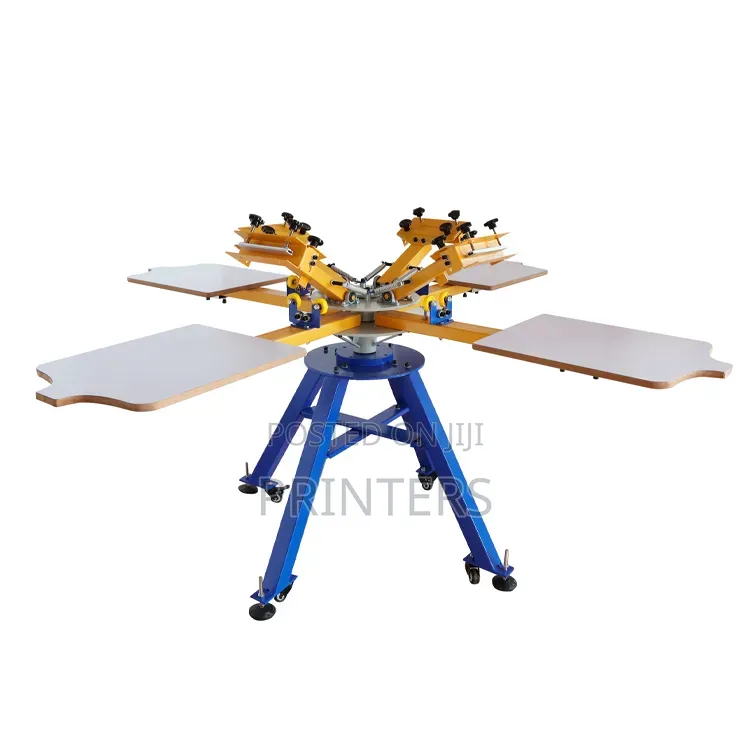 4 Color 4 Station Commercial Bulk T-Shirts Screen Printing Machine
