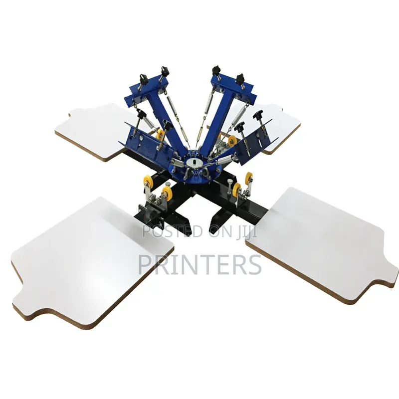 4 Color 4 Station Commercial Bulk T-Shirts Screen Printing Machine